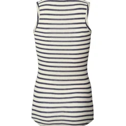 Alberte Top, Viskose/Uld - Reverse Denim Stripe