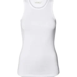 Alberte 1x1 Rib Top - Øko Bomuld - White