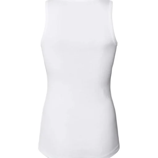 Alberte 1x1 Rib Top - Øko Bomuld - White