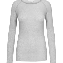 Amalie Bluse - Viskose/Uld - Light Grey Melange