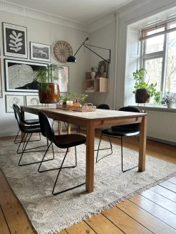 Bashir - Jute Kelim Gulvtæppe - Beige/Grey