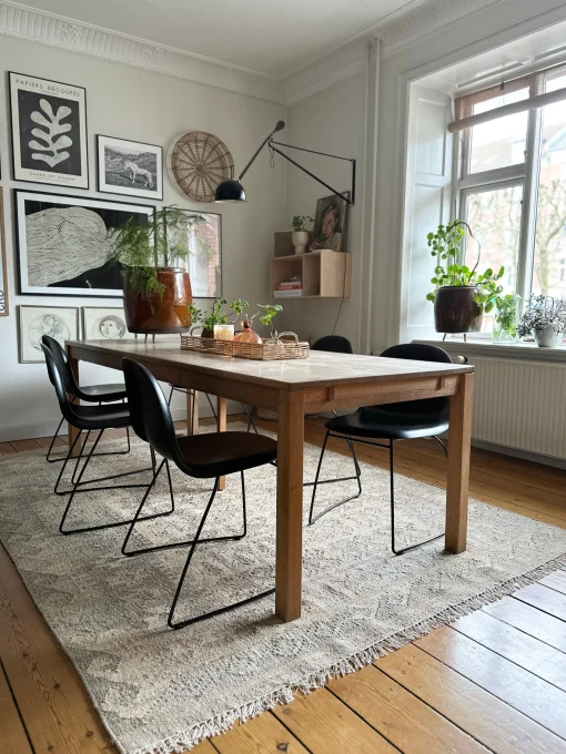 Bashir - Jute Kelim Gulvtæppe - Beige/Grey