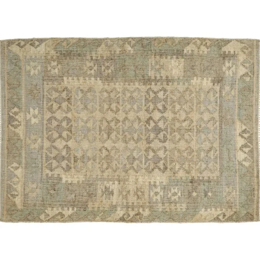 Bashir - Jute Kelim Gulvtæppe - Beige/Grey