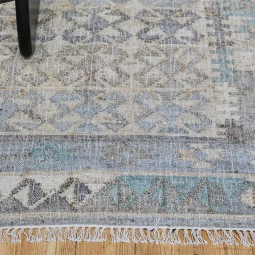Bashir - Jute Kelim Løber - Beige/Grey
