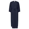 Bred Bari Kjole - Viskose - Dark Navy