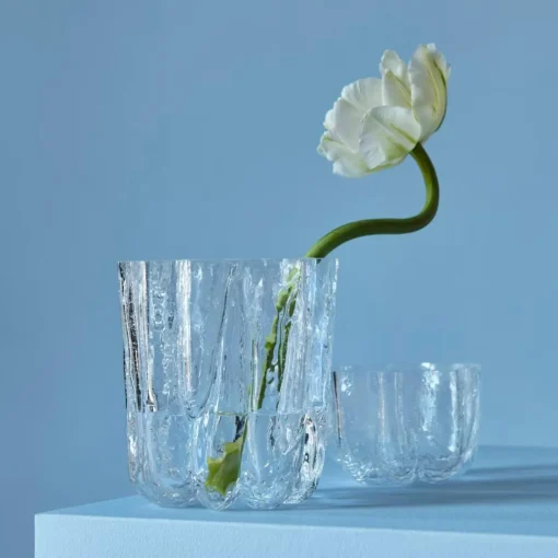 Crackle Vase - 121 mm - Clear
