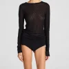 Fermi Bluse - Viskose/Silke - Stretch Limo Black