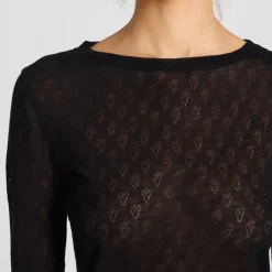 Fermi Bluse - Viskose/Silke - Stretch Limo Black