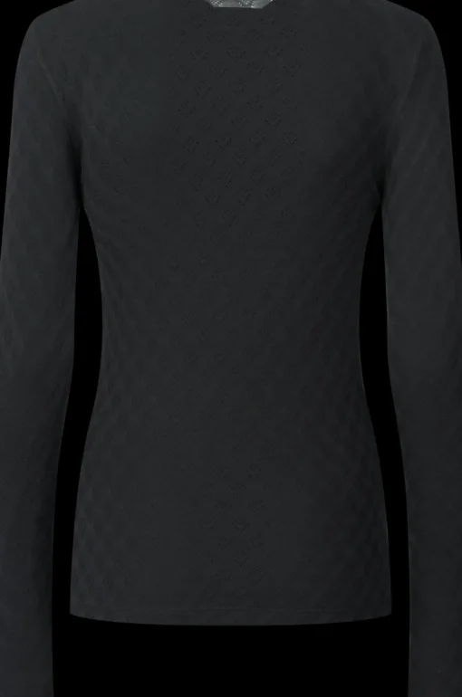 Fermi Bluse - Viskose/Silke - Stretch Limo Black