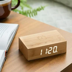 Flip Click Clock - Vækkeur i Træ - Bamboo