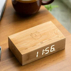 Flip Click Clock - Vækkeur i Træ - Bamboo