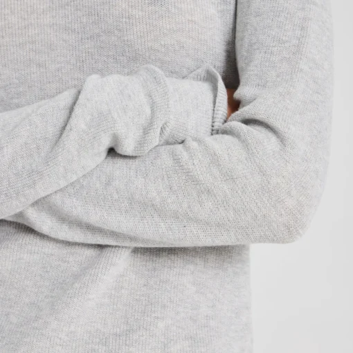 Freja Knit - Øko Bomuld - Light Grey Melange