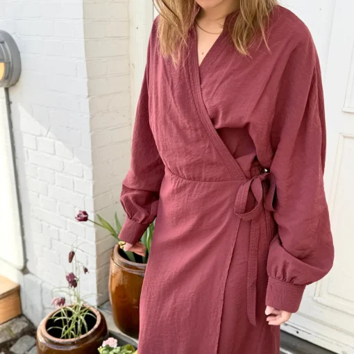 Havanna Slå-Om Kjole - Viskose - Rose Brown