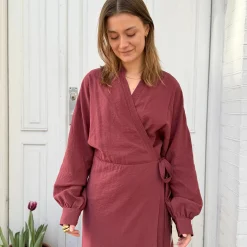 Havanna Slå-Om Kjole - Viskose - Rose Brown