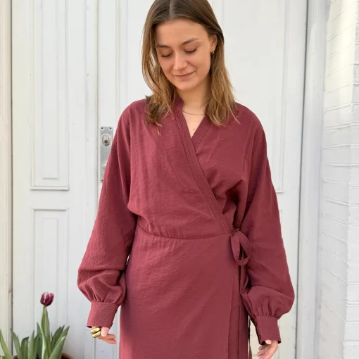 Havanna Slå-Om Kjole - Viskose - Rose Brown