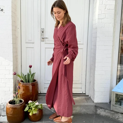 Havanna Slå-Om Kjole - Viskose - Rose Brown