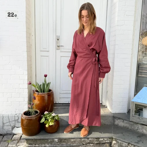 Havanna Slå-Om Kjole - Viskose - Rose Brown