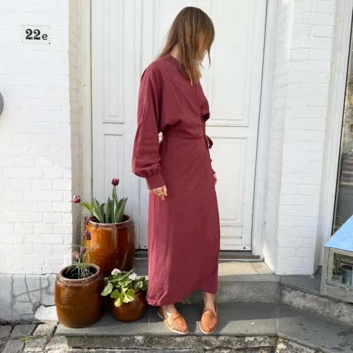 Havanna Slå-Om Kjole - Viskose - Rose Brown