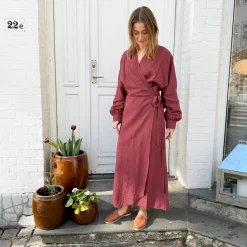Havanna Slå-Om Kjole - Viskose - Rose Brown