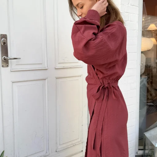 Havanna Slå-Om Kjole - Viskose - Rose Brown