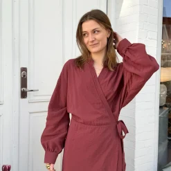 Havanna Slå-Om Kjole - Viskose - Rose Brown