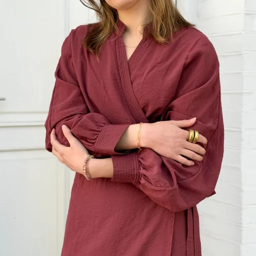 Havanna Slå-Om Kjole - Viskose - Rose Brown