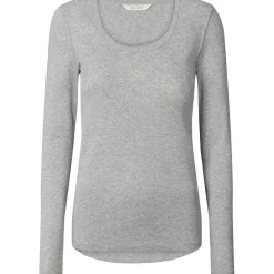 Ivy Bluse - 100% Øko Bomuld - Light Grey Melange