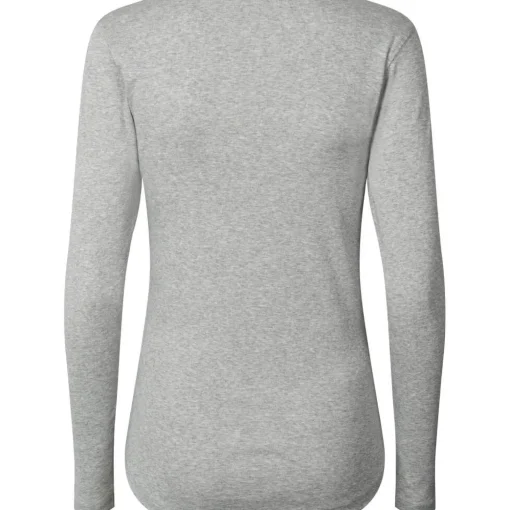 Ivy Bluse - 100% Øko Bomuld - Light Grey Melange