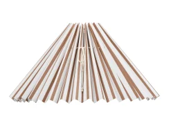 Lampeskærm, 24 cm - Beige Med Brune Lodrette Striber