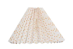 Lampeskærm, 18 cm - Beige Med Orange Prikker