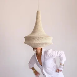 Large Joosh - Hæklet Loftslampe - Beige