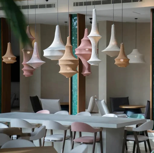 Large Joosh - Hæklet Loftslampe - Beige