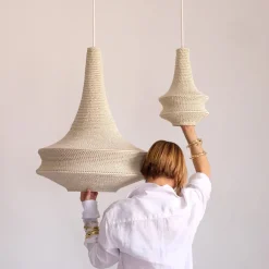Large Joosh - Hæklet Loftslampe - Beige