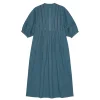 Laura S/S Kjole - Øko Bomuld - Sea
