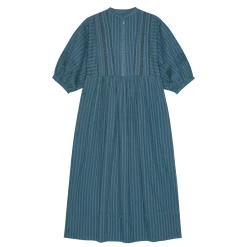 Laura S/S Kjole - Øko Bomuld - Sea
