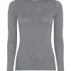 Lima Bluse - Modal/Cashmere - Medium Grey Melange