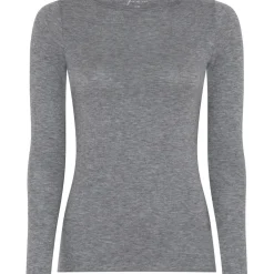 Lima Bluse - Modal/Cashmere - Medium Grey Melange