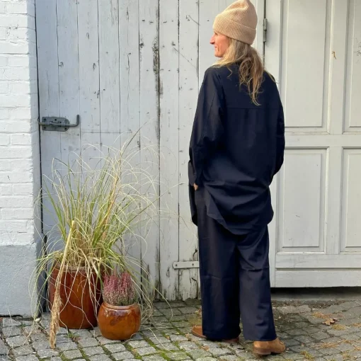 LONG Copenhagen Bukser - WOOL BLEND - Dark Navy