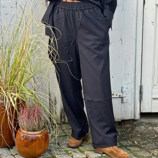 LONG Copenhagen Bukser - WOOL BLEND - Dark Navy