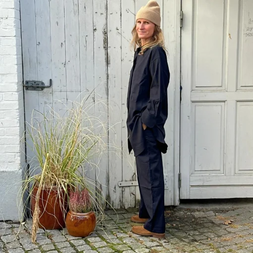 LONG Copenhagen Bukser - WOOL BLEND - Dark Navy