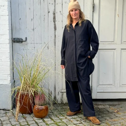 LONG Copenhagen Bukser - WOOL BLEND - Dark Navy