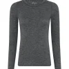 Lucca Bluse - Modal/Cashmere - Dark Grey Melange