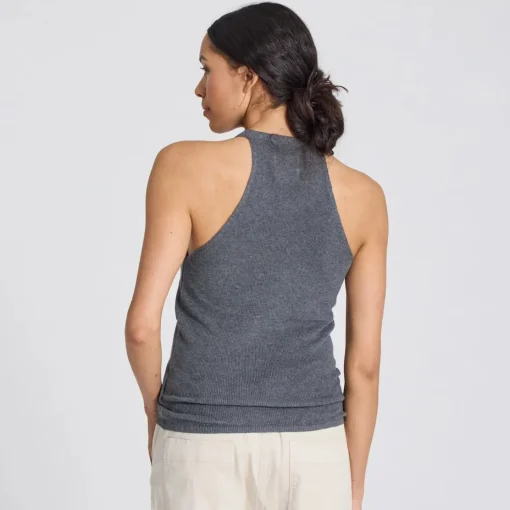 Lulu Knit Top - Øko Bomuld - Dark Grey