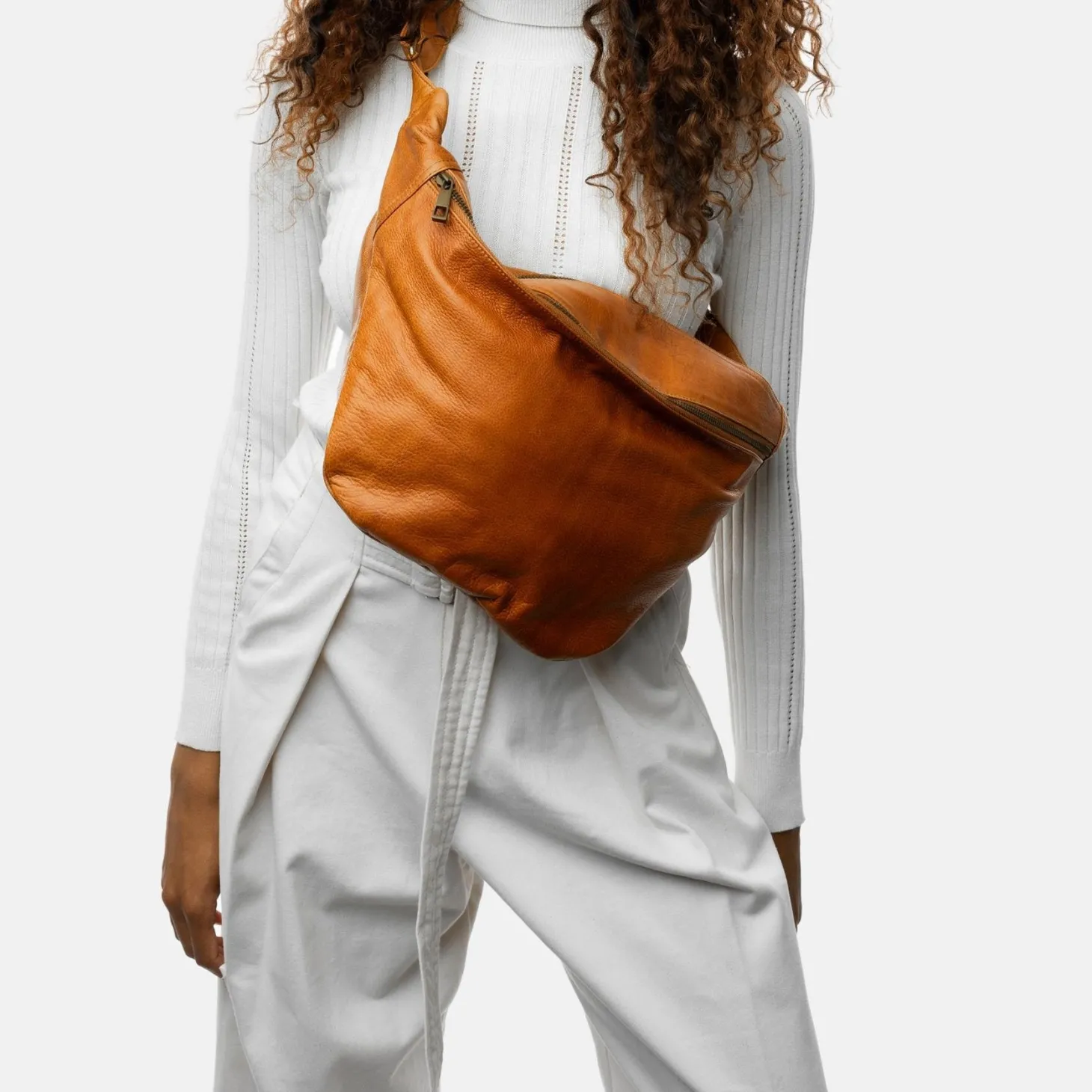 Merla, Stor Bumbag - Burned Tan
