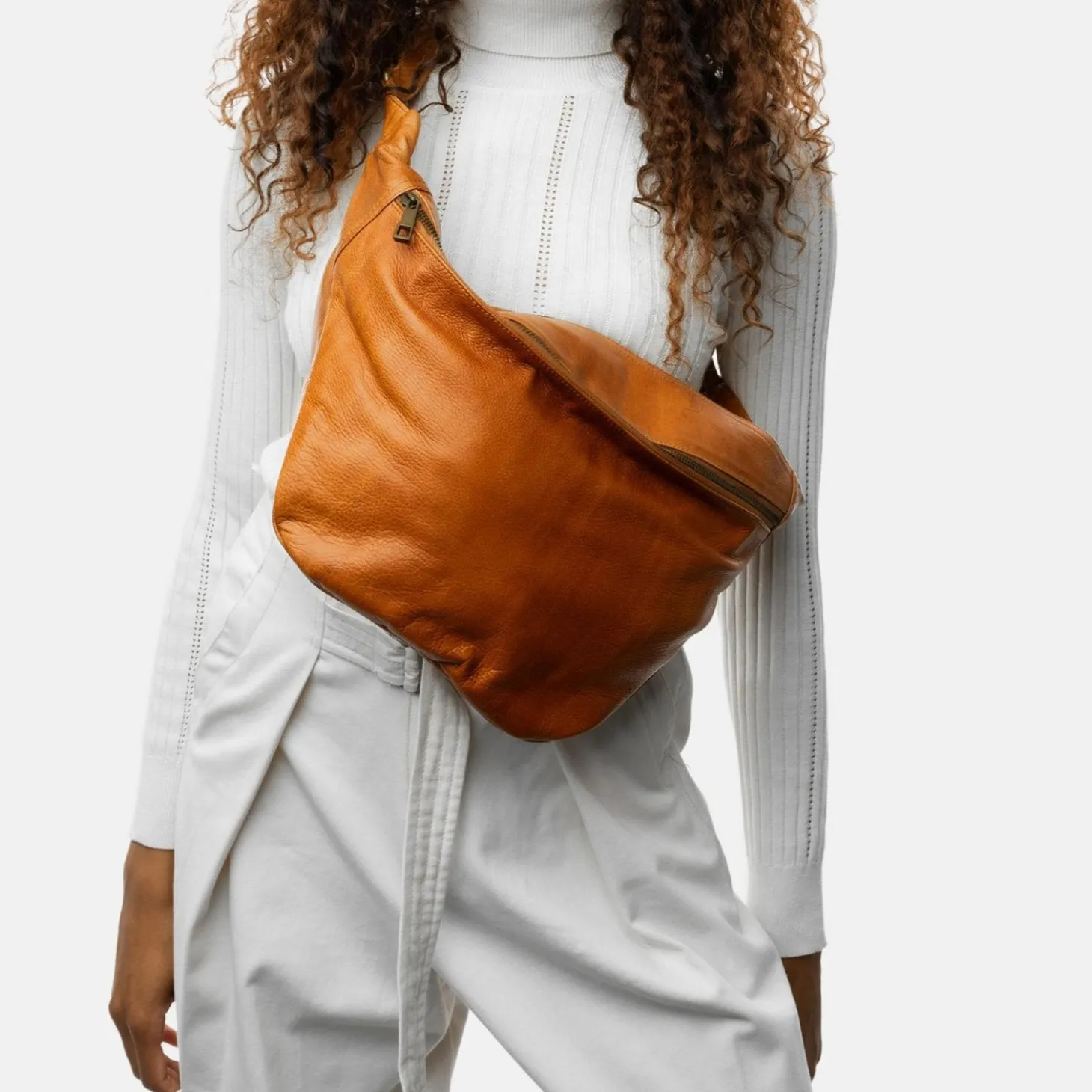 Merla, Stor Bumbag - Burned Tan