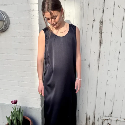 MUIN Kjole - Silke u0026 Elastan - Blue (700)