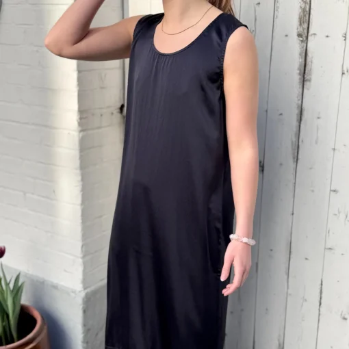 MUIN Kjole - Silke u0026 Elastan - Blue (700)