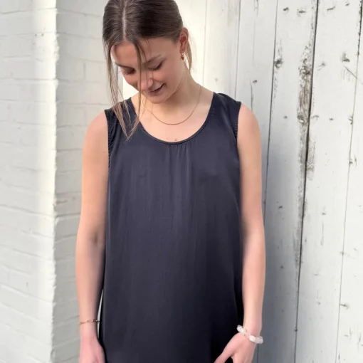 MUIN Kjole - Silke u0026 Elastan - Blue (700)