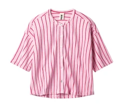 Naram Oversize Skjorte - Baby Pink u0026 Ski Patrol