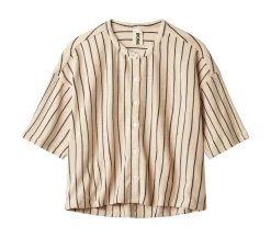 Naram Oversize Skjorte - Creme u0026 Ink